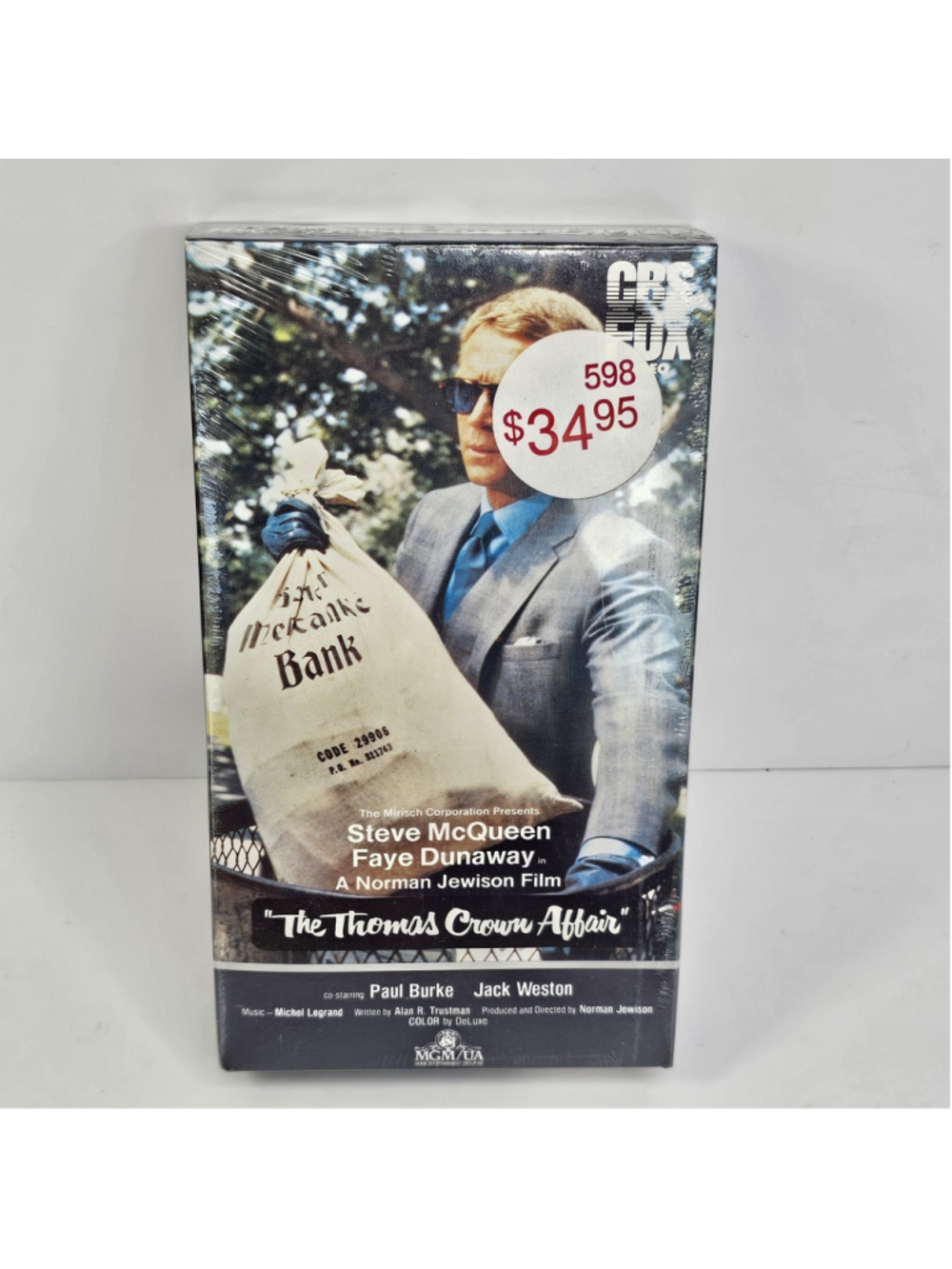 SEALED The Thomas Crown Affair BETAMAX CBS Fox Video Steve McQueen NEW BETA